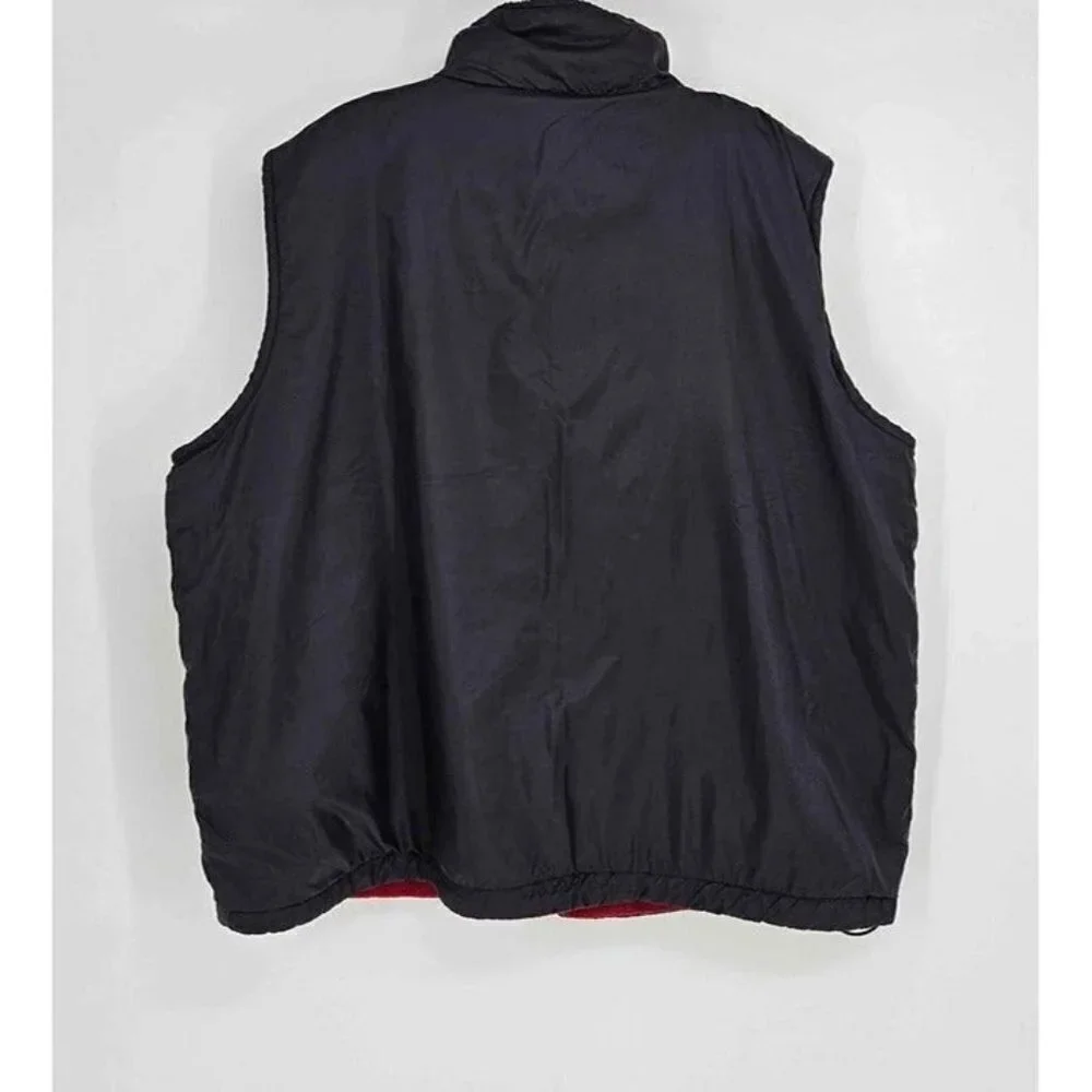 Sierra Fleece Mens Reversible Vest Black & Burgundy Size XXL